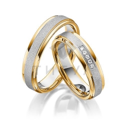 Т-37163 золотые парные обручальные кольца (цена за пару)