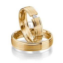 Т-37296 золотые парные обручальные кольца (цена за пару)
