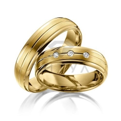 Т-37071 золотые парные обручальные кольца (цена за пару)