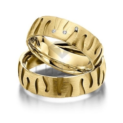 Т-37095 золотые парные обручальные кольца (цена за пару)
