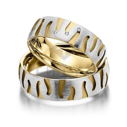 Т-37095 золотые парные обручальные кольца (цена за пару)