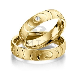 Т-37181 золотые парные обручальные кольца (цена за пару)