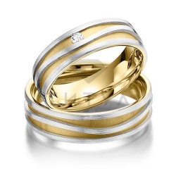 Т-37308 золотые парные обручальные кольца (цена за пару)
