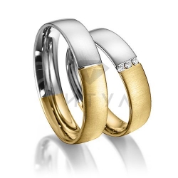 Т-37098 золотые парные обручальные кольца (цена за пару)