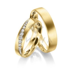 Т-37311 золотые парные обручальные кольца (цена за пару)