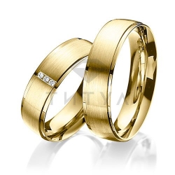 Т-37210 золотые парные обручальные кольца (цена за пару)