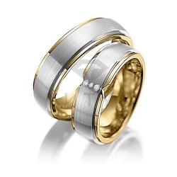 Т-37074 золотые парные обручальные кольца (цена за пару)