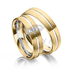 Т-37075 золотые парные обручальные кольца (цена за пару)
