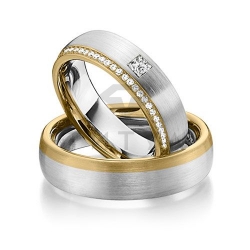 Т-37224 золотые парные обручальные кольца (цена за пару)
