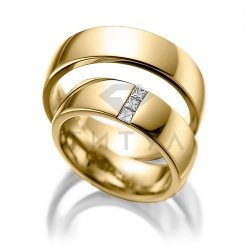 Т-37225 золотые парные обручальные кольца (цена за пару)