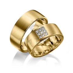 Т-37324 золотые парные обручальные кольца (цена за пару)