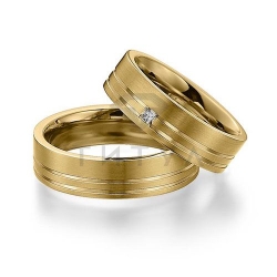 Т-37332 золотые парные обручальные кольца (цена за пару)