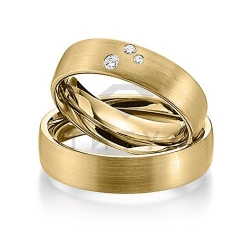 Т-37244 золотые парные обручальные кольца (цена за пару)