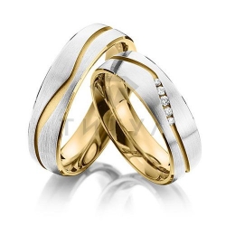 Т-37339 золотые парные обручальные кольца (цена за пару)
