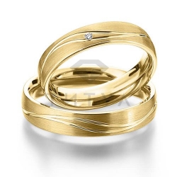 Т-37342 золотые парные обручальные кольца (цена за пару)