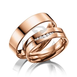 Т-37246 золотые парные обручальные кольца (цена за пару)