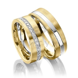 Т-37262 золотые парные обручальные кольца (цена за пару)