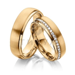 Т-37263 золотые парные обручальные кольца (цена за пару)