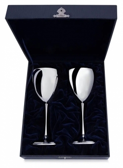 Набор гладких бокалов для вина (Серебро 925)