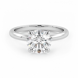 Помолвочное кольцо из платины 950 пробы с бриллиантом 1.5 карат