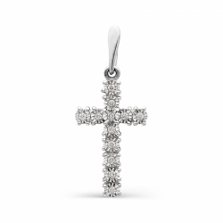 Декоративный крестик с бриллиантами