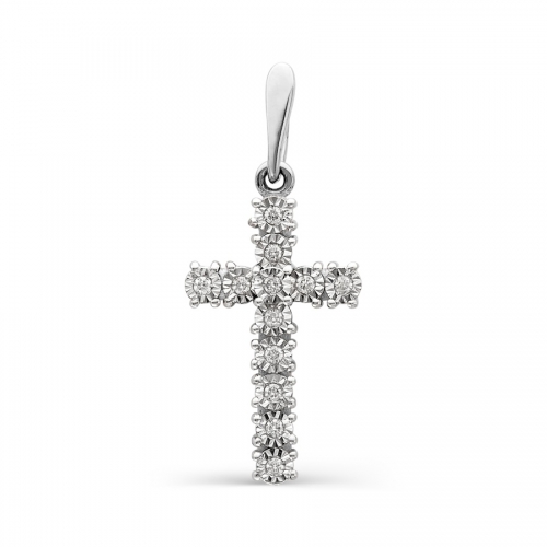 Декоративный крестик с бриллиантами