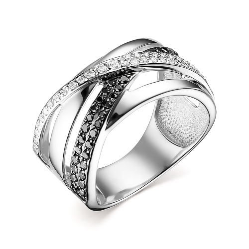 Женское кольцо из белого золота 585 пробы с бриллиантами