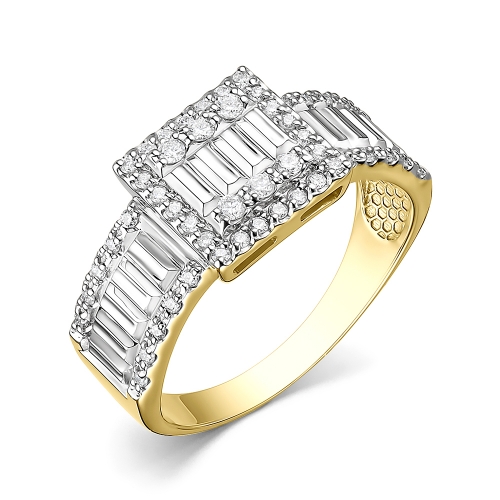 Женское кольцо из желтого золота 585 пробы с бриллиантами